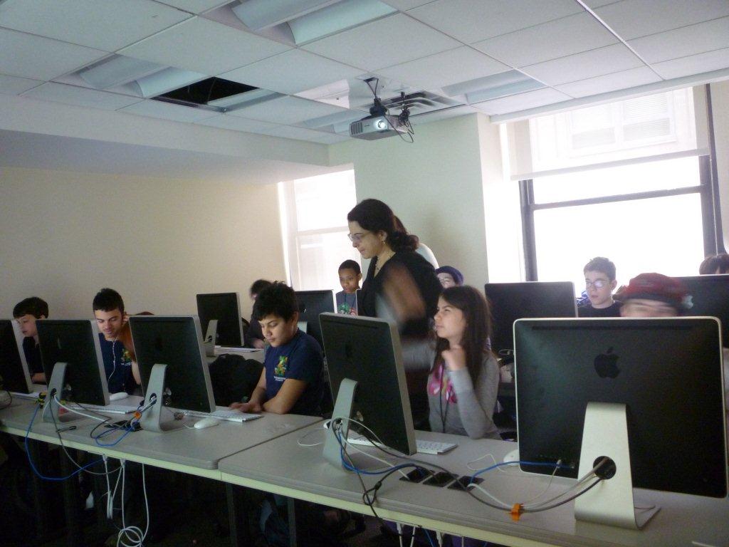 Beth and her students at TechKids Unlimited